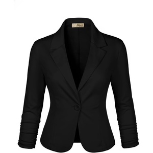 image:imageHybrid amp Company Womens Ponte Cardigan BlazerBlack