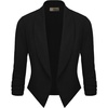 image:imageHybrid amp Company Ruched Sleeve Blazer1073tblack