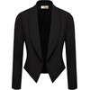 image:imageHybrid amp Company Ruched Sleeve BlazerBlack9789