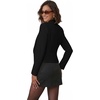 image:imageHybrid amp Company Ruched Sleeve BlazerBlack9789