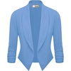 image:imageHybrid amp Company Ruched Sleeve BlazerBlue
