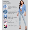 image:imageHybrid amp Company Ruched Sleeve BlazerBlue