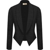 image:imageHybrid amp Company Ruched Sleeve BlazerCharcoal9789