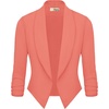 image:imageHybrid amp Company Ruched Sleeve BlazerCoral