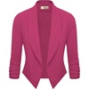 image:imageHybrid amp Company Ruched Sleeve BlazerFuchsia