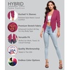 image:imageHybrid amp Company Ruched Sleeve BlazerFuchsia
