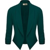 image:imageHybrid amp Company Ruched Sleeve BlazerHuntergreen