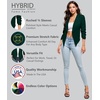 image:imageHybrid amp Company Ruched Sleeve BlazerHuntergreen