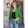 image:imageHybrid amp Company Ruched Sleeve BlazerKgreen