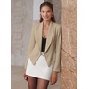 image:imageHybrid amp Company Ruched Sleeve BlazerKhaki9789