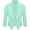 image:imageHybrid amp Company Ruched Sleeve BlazerMint