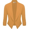 image:imageHybrid amp Company Ruched Sleeve BlazerMustard