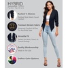 image:imageHybrid amp Company Ruched Sleeve BlazerNavy