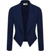 image:imageHybrid amp Company Ruched Sleeve BlazerNavy9789