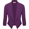 image:imageHybrid amp Company Ruched Sleeve BlazerPlum