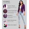 image:imageHybrid amp Company Ruched Sleeve BlazerPlum