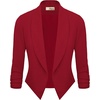 image:imageHybrid amp Company Ruched Sleeve BlazerRed