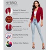 image:imageHybrid amp Company Ruched Sleeve BlazerRed