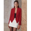 image:imageHybrid amp Company Ruched Sleeve BlazerRed9789