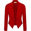 image:imageHybrid amp Company Ruched Sleeve BlazerRed9789