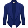 image:imageHybrid amp Company Ruched Sleeve BlazerRoyal