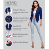 image:imageHybrid amp Company Ruched Sleeve BlazerRoyal