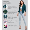image:imageHybrid amp Company Ruched Sleeve BlazerTeal