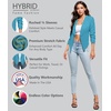 image:imageHybrid amp Company Ruched Sleeve BlazerTurquoise