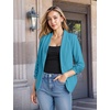image:imageHybrid amp Company Ruched Sleeve BlazerTurquoise