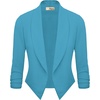 image:imageHybrid amp Company Ruched Sleeve BlazerTurquoise