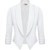 image:imageHybrid amp Company Ruched Sleeve BlazerWhite
