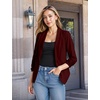 image:imageHybrid amp Company Ruched Sleeve BlazerWine