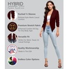 image:imageHybrid amp Company Ruched Sleeve BlazerWine