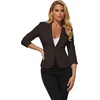 image:imageHybrid amp Company Womens Ponte Cardigan BlazerBrown
